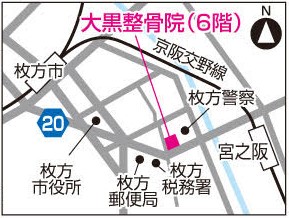 大黒整骨院の地図